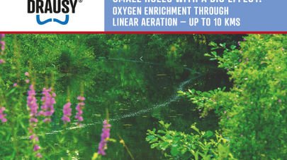 Long-term and Sustainable Management  of Artificial Water Bodies By comprehensive micro-invasive aeration along the entire watercourse surface, the environment is transformed from oxygen-poor to oxygen-rich. The Results are a degradation of organic matter, a permanent binding of pollutants and nutrients to the sediment, an algae/cyanobacteria avoidance, an oxygen enrichment and a reduction of harmful greenhouse gases.